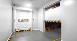 Combinación puerta rápida salas blancas y autorreparable 3